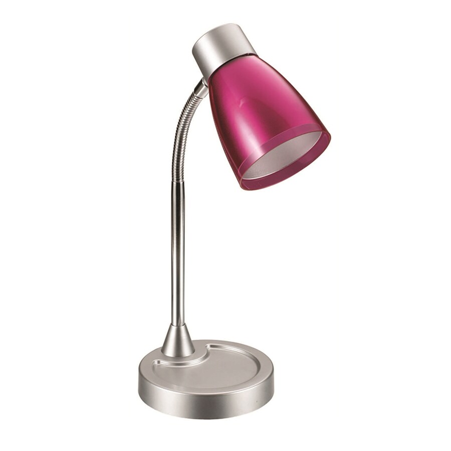 LimeLights LD2003-PNK 11.02-in Adjustable Red LED Clip-On Desk Lamp with Plastic Shade