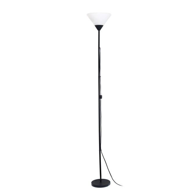 Simple Designs 71 In Black Torchiere Floor Lamp In The Floor Lamps Department At Lowes Com