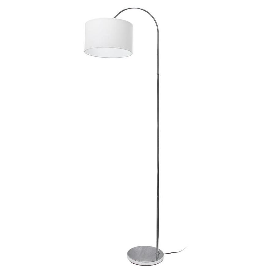 Modern Chrome /& Clear Column Design Floor Lamp with a Pink Cylinder Shade