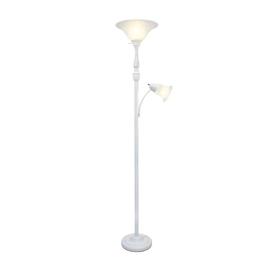 2 Light Mother Daughter Floor Lamp White - Elegant Designs