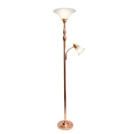 2 Light Mother Daughter Floor Lamp Rose Gold - Elegant Designs