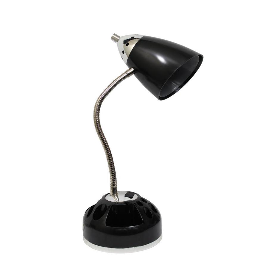LimeLights 20in Adjustable Black SwingArm Desk Lamp with Plastic