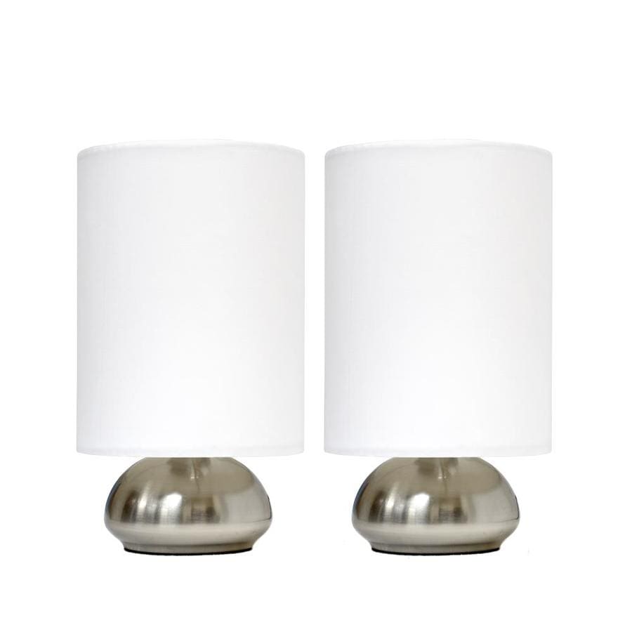 Simple Designs Gemini 2 Piece Standard Lamp Set With White Shades At   810241027175 