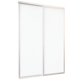 Aluminum Bifold Sliding Closet Doors At Lowes Reliabilt 9800 Series Boston White Aluminum Sliding Closet Door Hardware Included Common 48