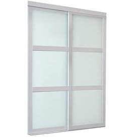 Sliding Closet Door Bifold Doors At Lowes Reliabilt 9700 Series Northwood White Wood Pine Sliding Closet Door Hardware Included Common 60