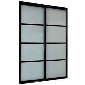 ReliaBilt 9800 Series Boston By-Pass Door (glass/mirror) Frosted glass Sliding closet Interior Door (Common: 60-in x 96-in; Actual: 60.0 x 96.0)