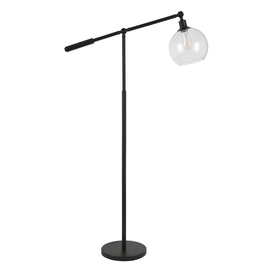 Dardan 69 In Blackened Bronze Swing Arm Floor Lamp