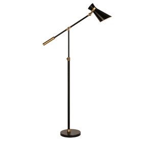 Hailey Home Pixar 65.5-in Black/Brass Floor Lamp