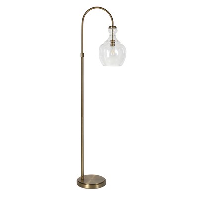 Hailey Home Verona 65 In Brass Arc Floor Lamp At Lowes Com