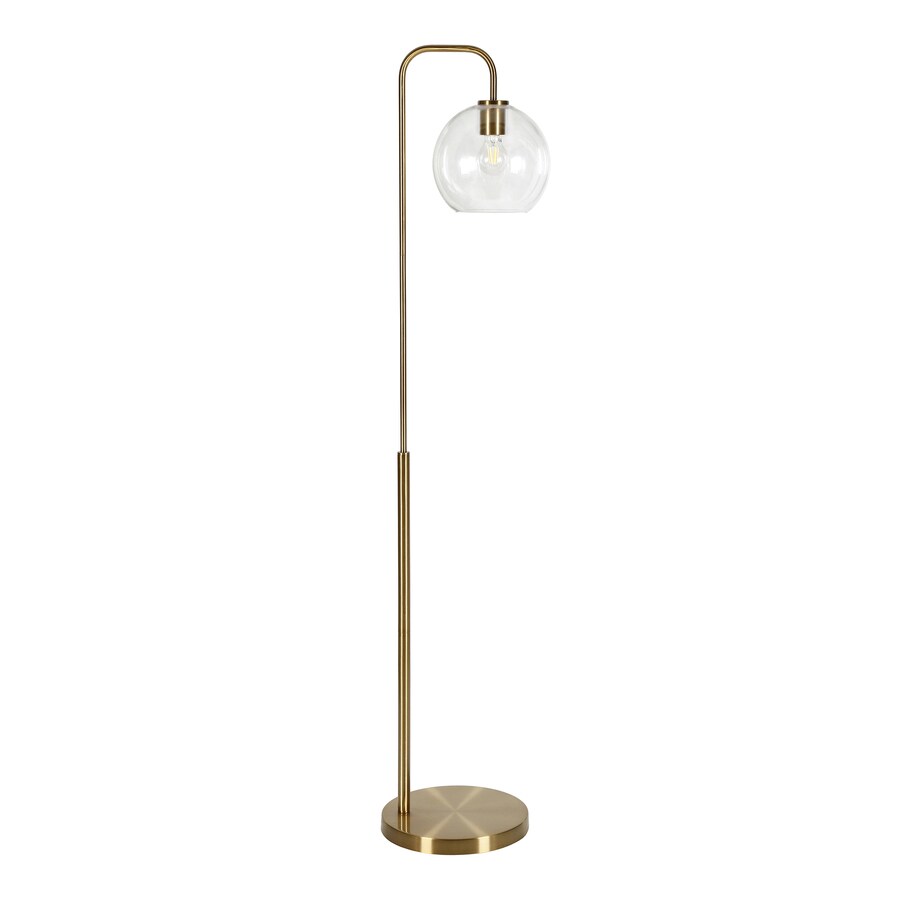Hailey Home Harrison 62.5-in Brass/Clear Glass Floor Lamp