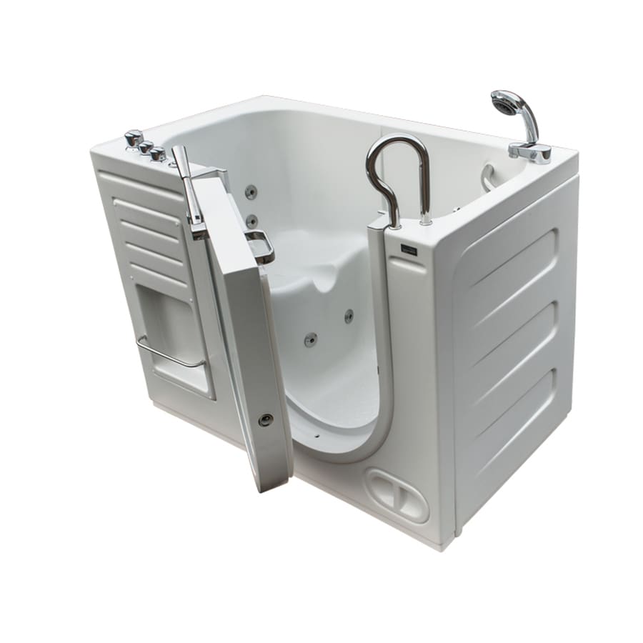 Northeastern Bath 51in White Acrylic Rectangular RightHand Drain Walk