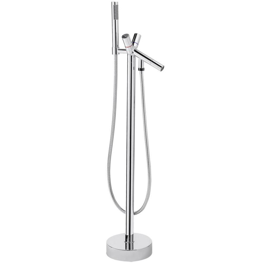 Akdy 43 In Chrome 2 Handle Freestanding Bathtub Faucet With