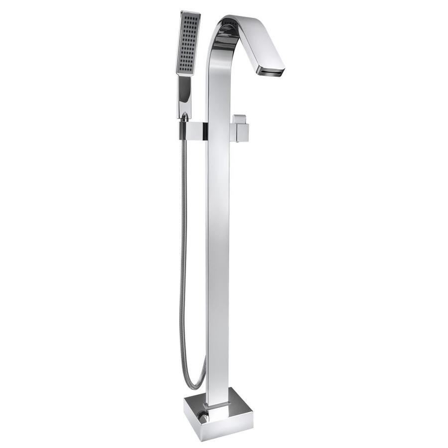 Akdy 39 In Chrome 1 Handle Freestanding Bathtub Faucet With