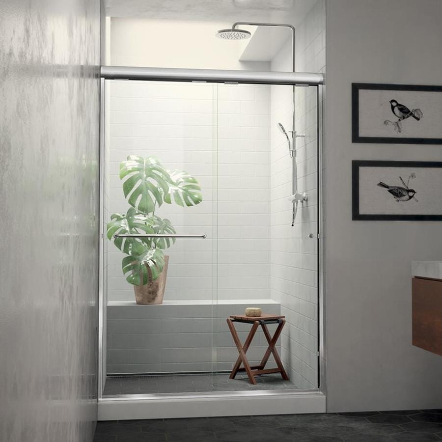 Arizona Shower Door Euro 62.5-in H x 56-in to 60-in W Semi-Frameless Bypass/Sliding Anodized Oil-Rubbed Bronze Shower Door