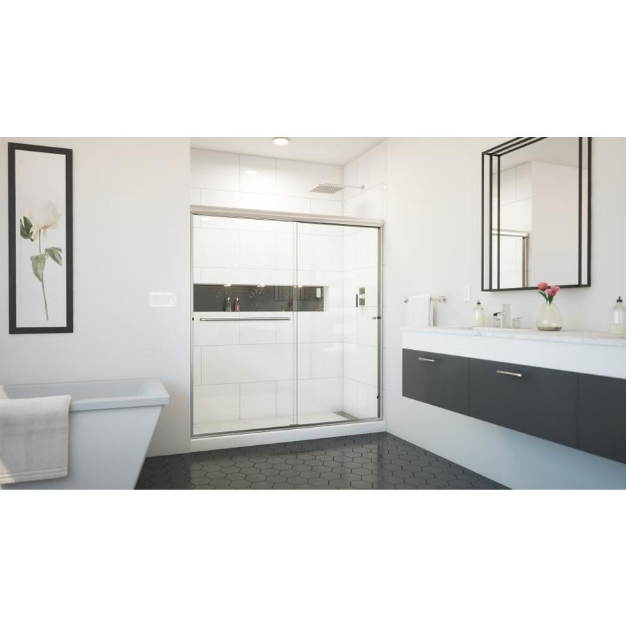 Arizona Shower Door Euro 62 In To 66 W Semi Frameless Brushed Arizona Shower Door Euro 62 In To 66 W Semi Frameless Brushed Nickel Bypass Sliding