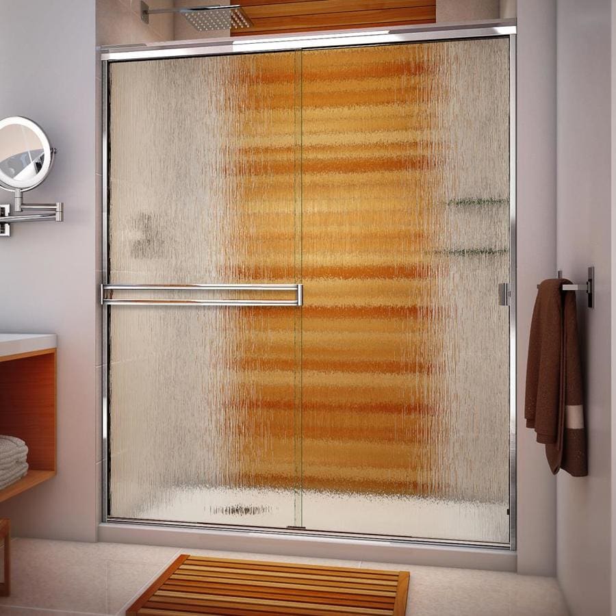 Arizona Shower Door Traditional 50-in to 54-in W Semi-frameless Bypass/Sliding Polished Chrome 
