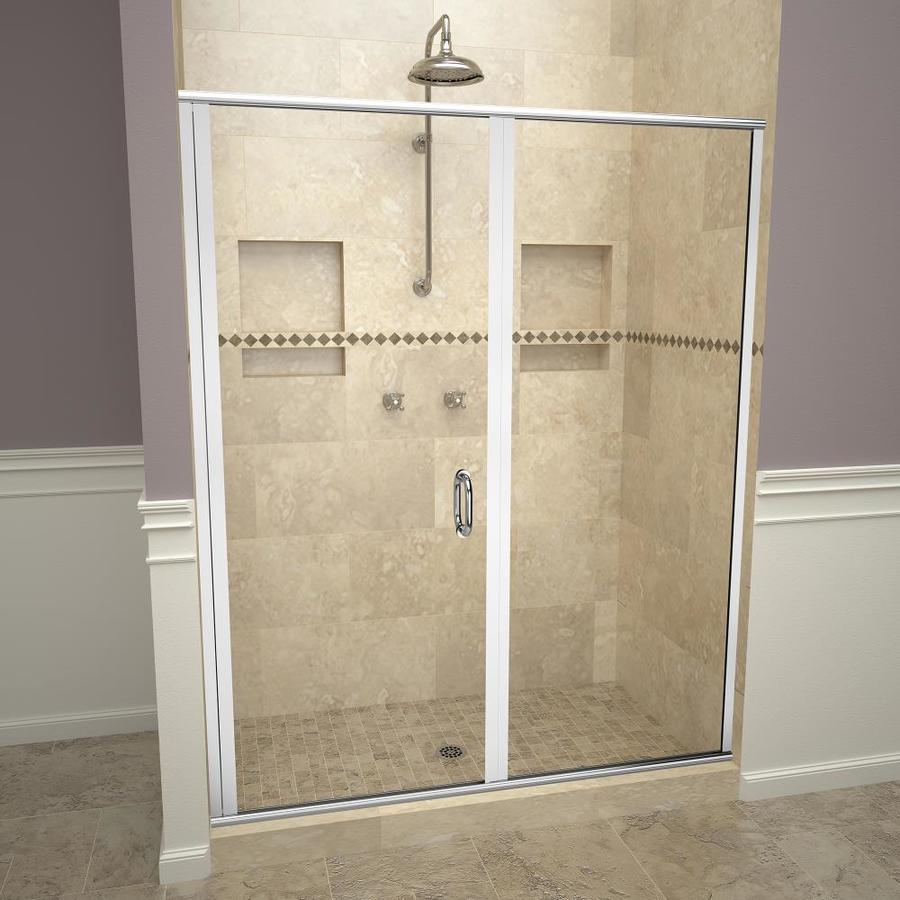 Redi Swing 46-in to 47-in W Semi-frameless Hinged Polished Chrome ...