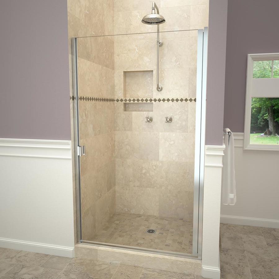 Redi Swing 28.0625-in to 28.9375-in W Semi-frameless Hinged Polished ...