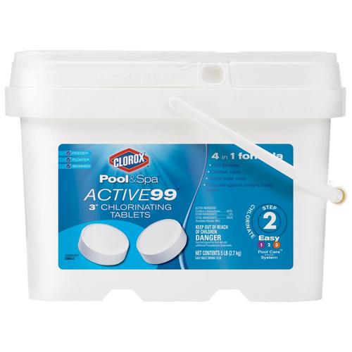 Clorox Poolandspa Active99 3 In Chlorinating Tablets Wrapped 5 Lb Bucket