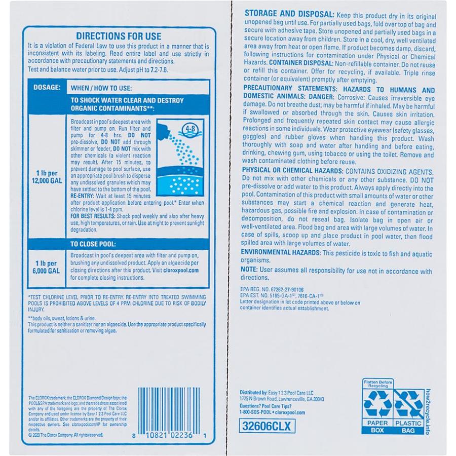 Clorox Pool&Spa 6-Pack 16-oz Pool Shock in the Pool Shock department at ...