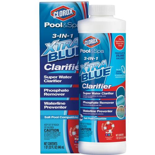 Clorox Pool&Spa 3in1 XtraBlue Clarifier 32oz Pool Water Clarifier in