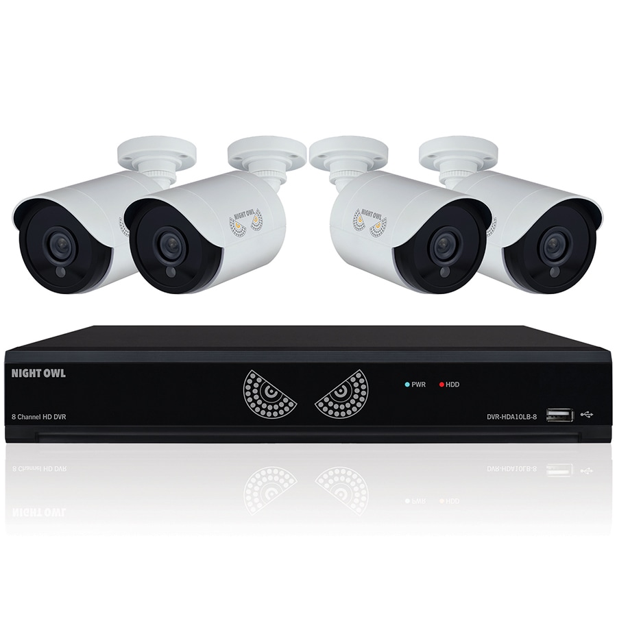 Комплект видеонаблюдения на 4 камеры для дома. Сова DVR-hda10lb-81-RS. Owl Security Camera. Analog Video Surveillance System. Ghost Security System.