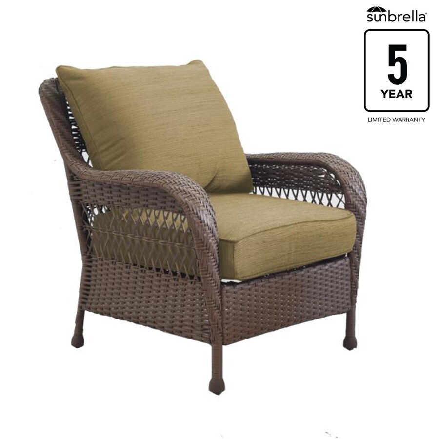 Allen Roth Glenlee Set Of 2 Wicker Steel Conversation Chairs With Allen Roth Glenlee Set Of 2 Wicker Steel Conversation Chairs With Sailcloth Sisal Sunbrella Woven Cushions