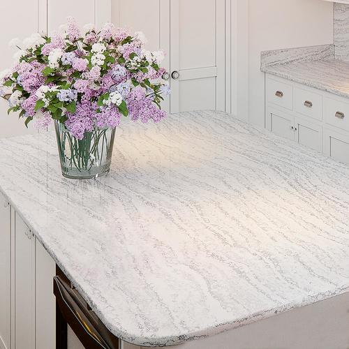 Allen Roth Frost Quartz Kitchen Countertop Sample At Lowes Com