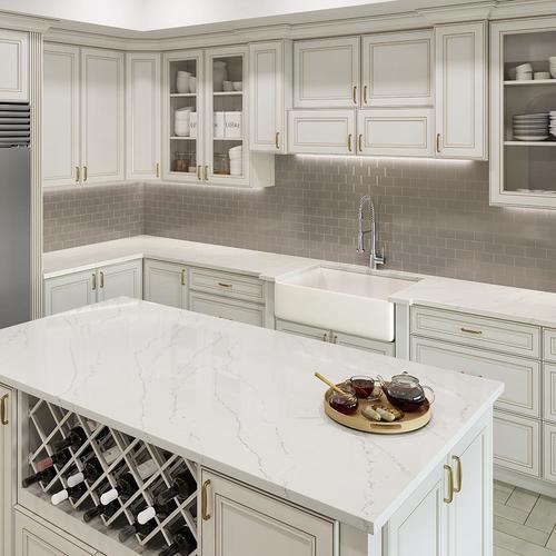 Allen Roth Alluring Quartz Kitchen Countertop Sample At Lowes Com