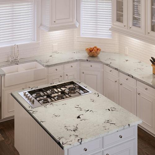 Allen Roth Billow Quartz Kitchen Countertop Sample In The Kitchen