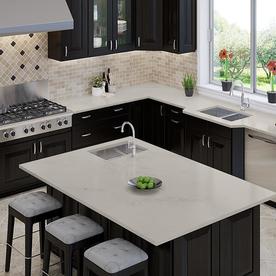 White Ceam Marble Kitchen Countertop Models allen roth peaceful quartz kitchen countertop sample