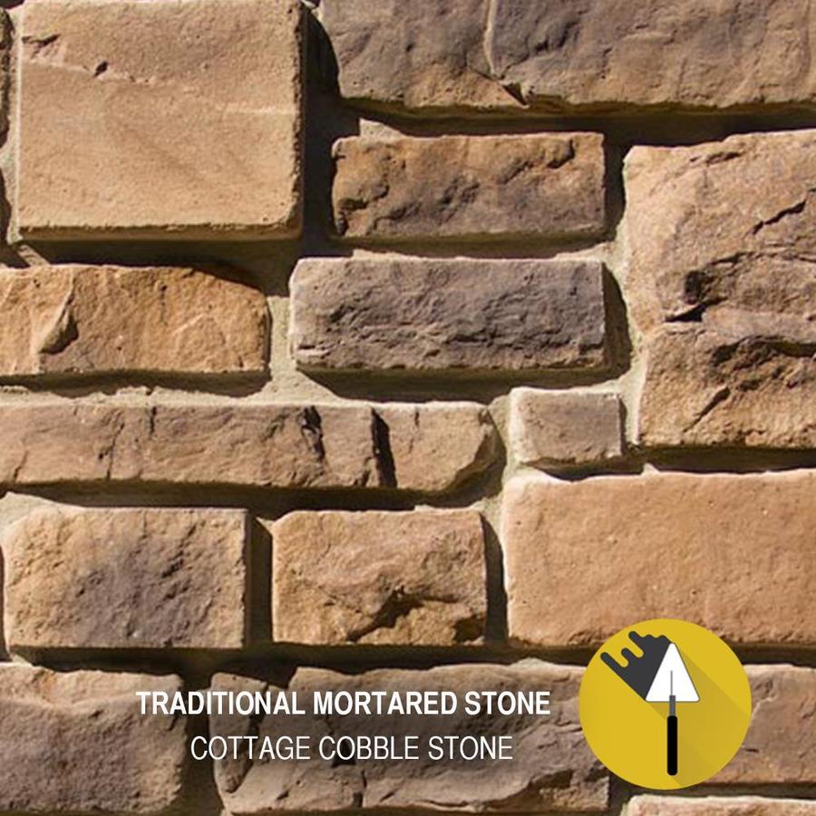 Shop MRock Cottage Cobble 100sq ft Brown Stone Veneer at