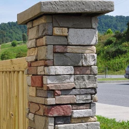 M-Rock MSI 6x6 Post Surround 20-Pack Aspen Post Cover Stone Veneer Trim ...