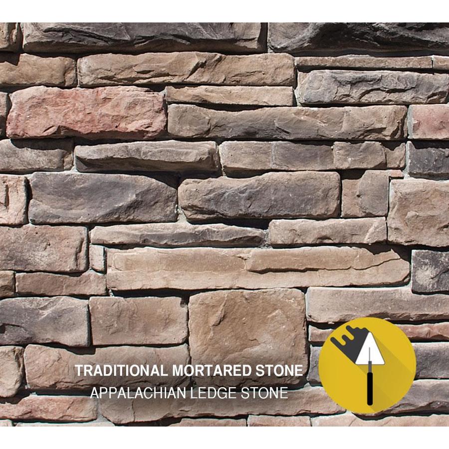 Shop MRock Traditional 48sq ft Appalachian Brown Manufactured Stone
