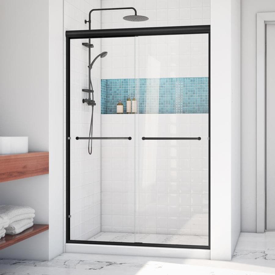 Arizona Shower Door Lite-Euro recessed 70.375-in H x 52-in to 56-in W ...