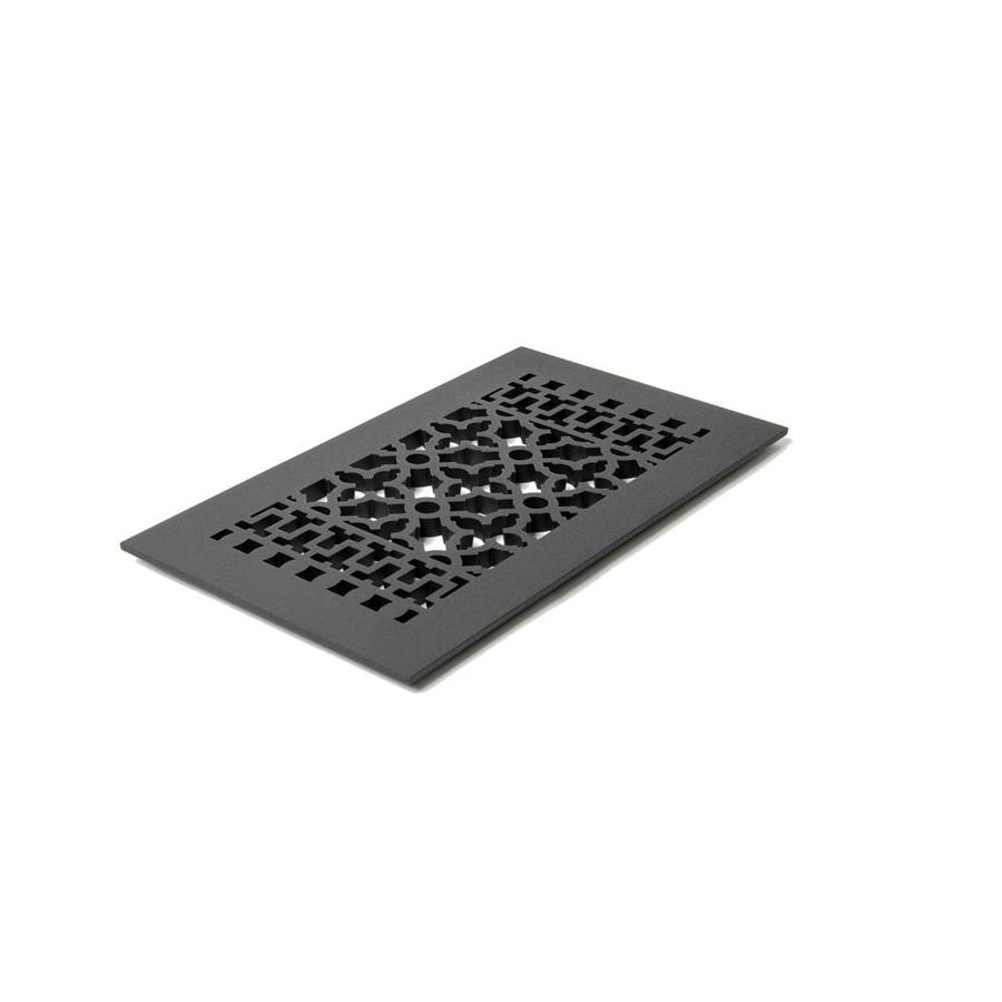 Reggio Register Scroll Black Floor Register (Duct Opening: 14-in x 6-in ...