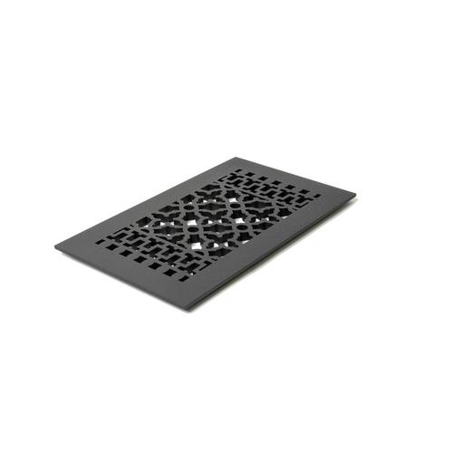 Reggio Register Scroll Black Floor Register (Duct Opening 14in x 6in