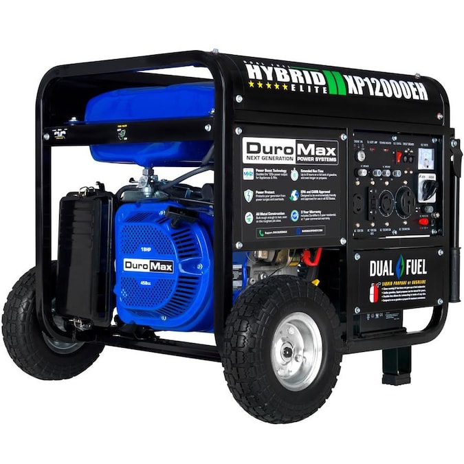 DuroMax 9500-Watt Gasoline/Propane Portable Generator in the Portable  Generators department at Lowes.com