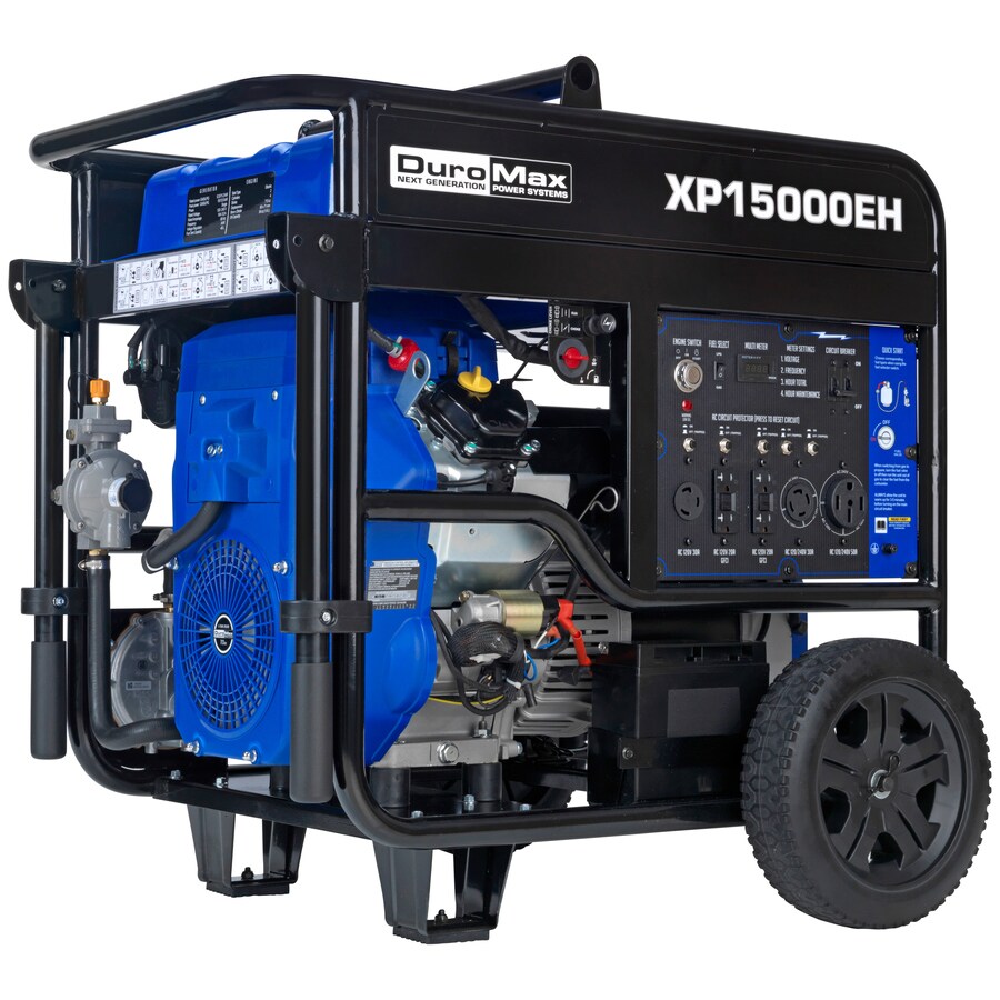 DuroMax 12000 Running Watt Gasoline Propane Portable Generator With OEM 