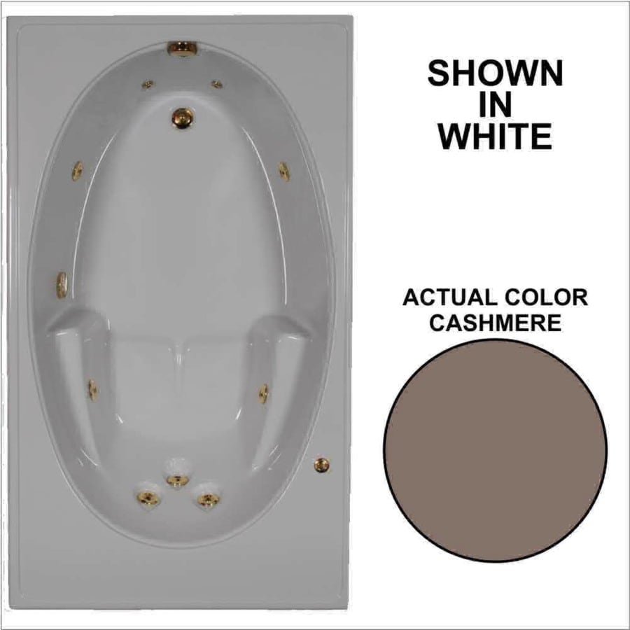 Watertech Whirlpool Baths 41.5in W x 59.75in L Cashmere Acrylic