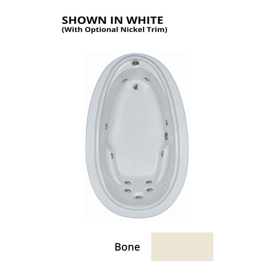 Watertech Whirlpool Baths Elite 43.75in W x 71.75in L Bone Acrylic
