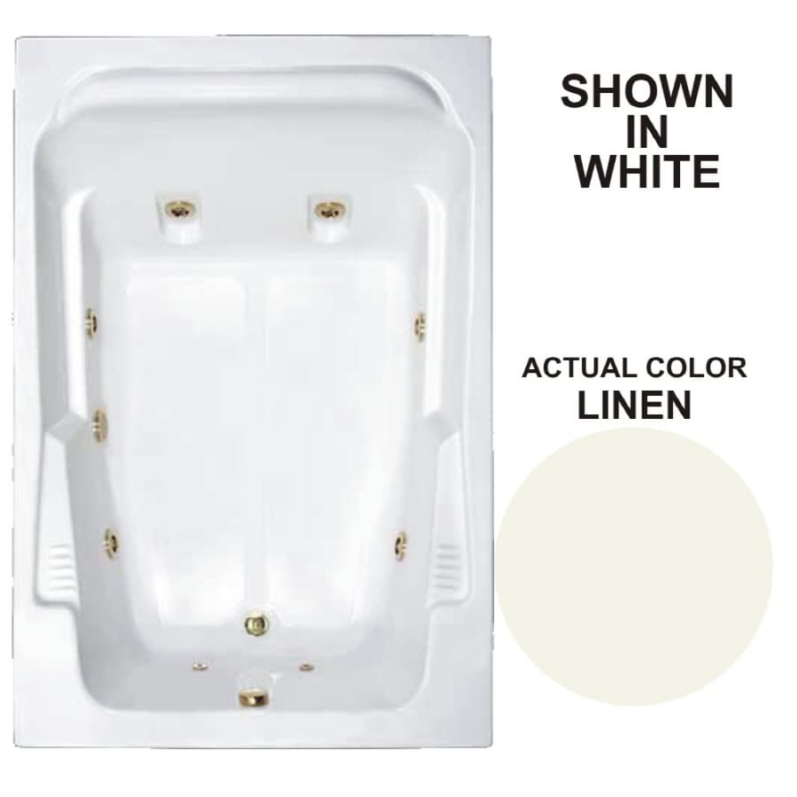 Watertech Whirlpool Baths Designer 48.25in x 71.75in Linen Acrylic