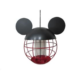 Disney Red And Black Metal Tube Bird Feeder