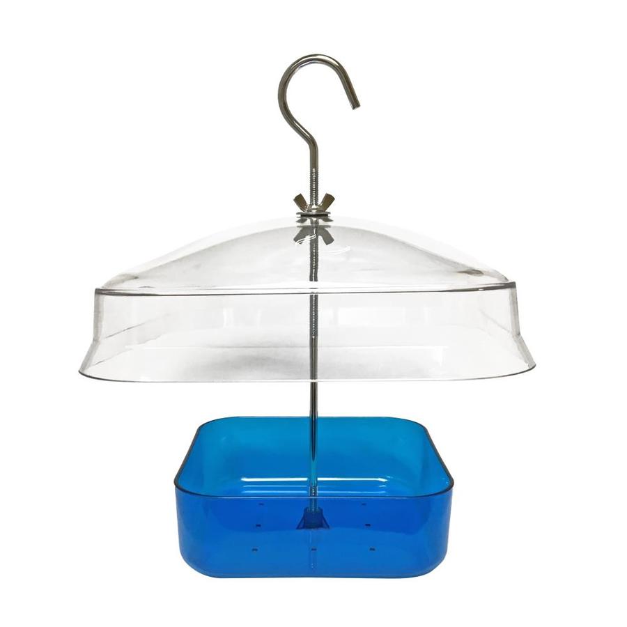 Backyard Glory Blue Plastic Bird Feeder at