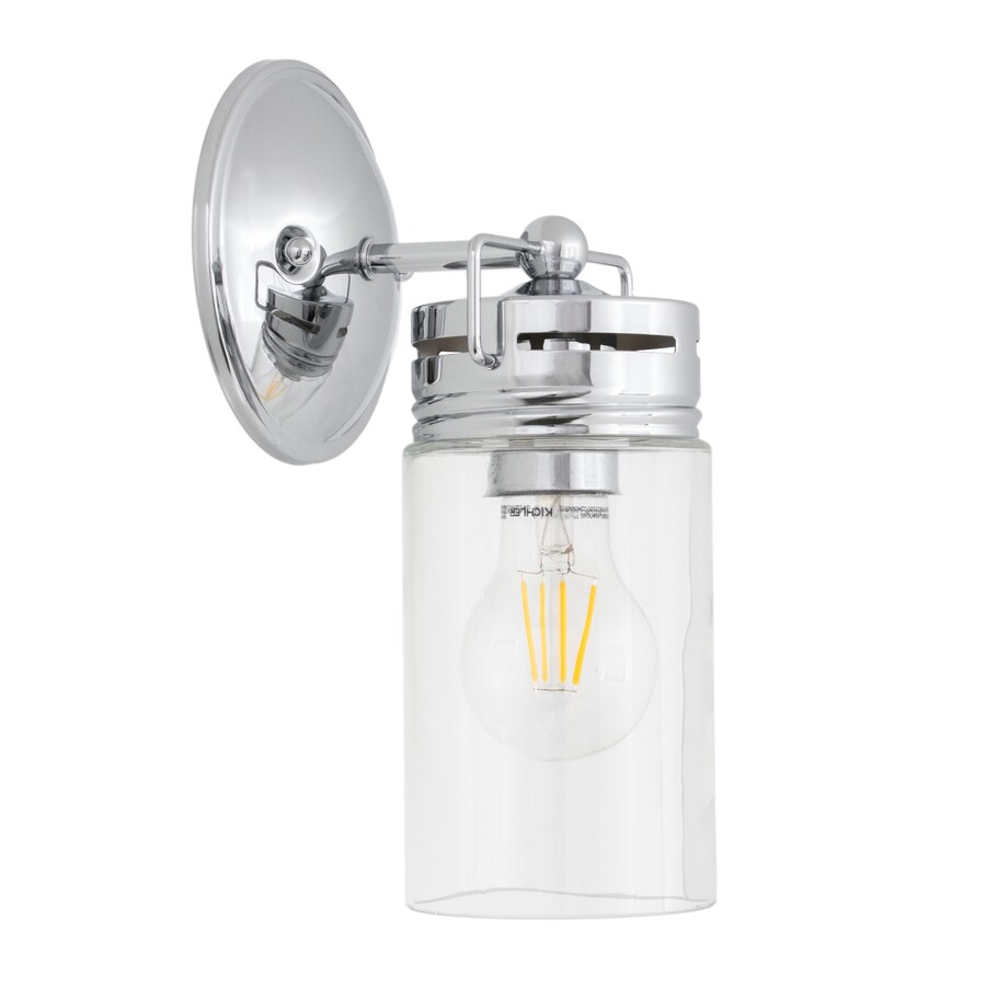 allen + roth Vallymede 1Light Chrome Farmhouse Vanity Light in the