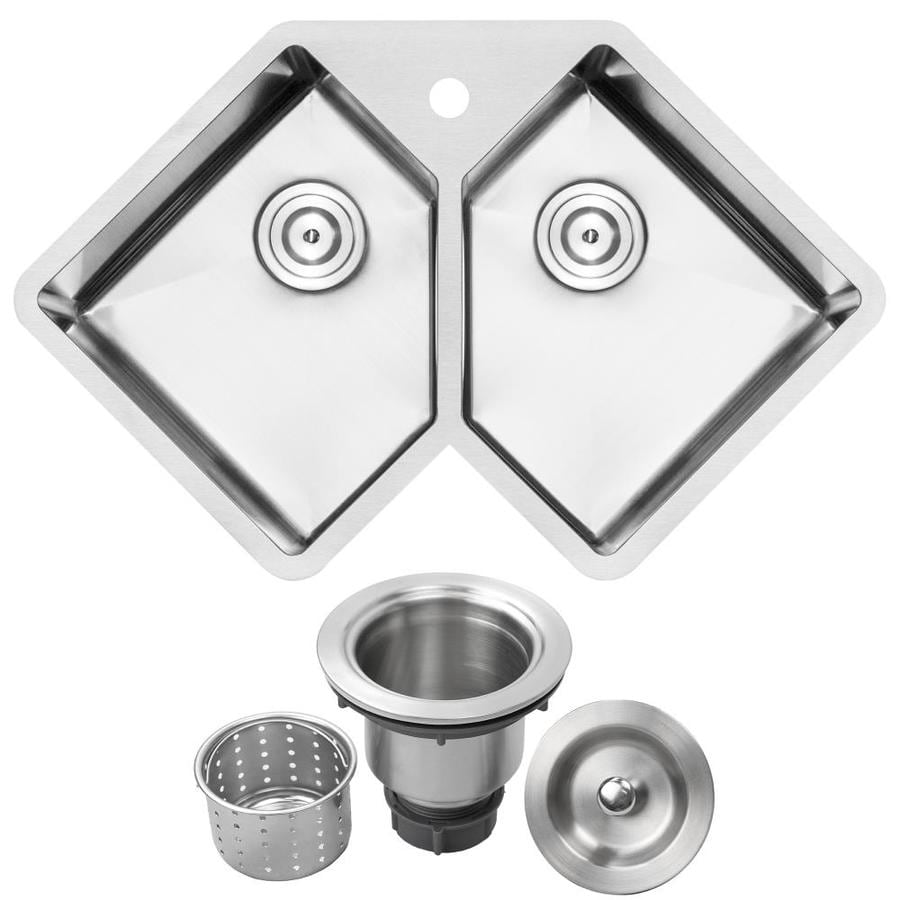 Ticor 33 In X 21 25 In Brushed Stainless Steel Double Basin