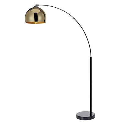 Versanora Arguer Arc Floor Lamp With Black Marble Base At Lowes Com