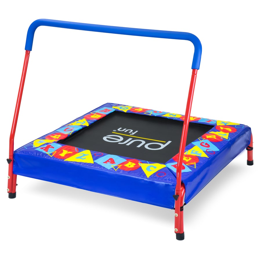 Pure Fun 3 Ft Square Multiple Colors Finishes Kids Trampoline In The Trampolines Department At Lowes Com