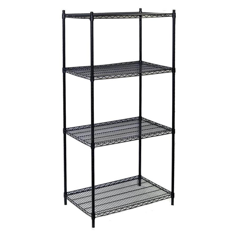 Storage Concepts 74-in H x 36-in W x 24-in D 4-Tier Wire NSF Certified ...