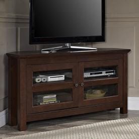 Corner Television Stands At Lowes Walker Edison Brown Corner Tv Stand